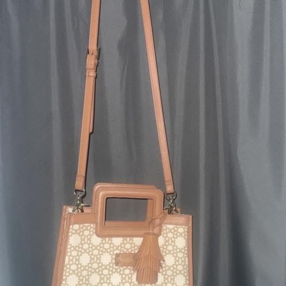 Spartina 449 Tan and Cream Satchel